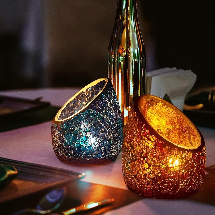 4X Decorative Votive Tealight Wedding Crystal Candle Holder Centerpiece 