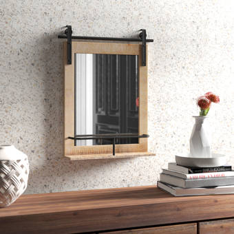 Hendrickson Barn Door Rustic Accent Mirror Reviews Joss Main