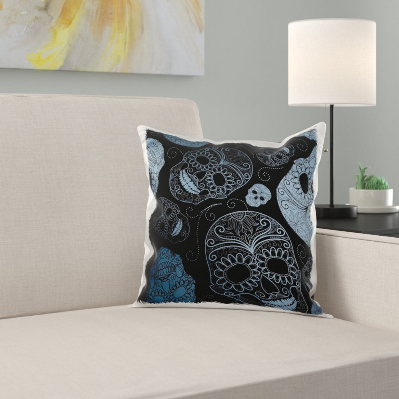 East Urban Home Sugar Skulls Day Of The Dead Art Pillow Cover