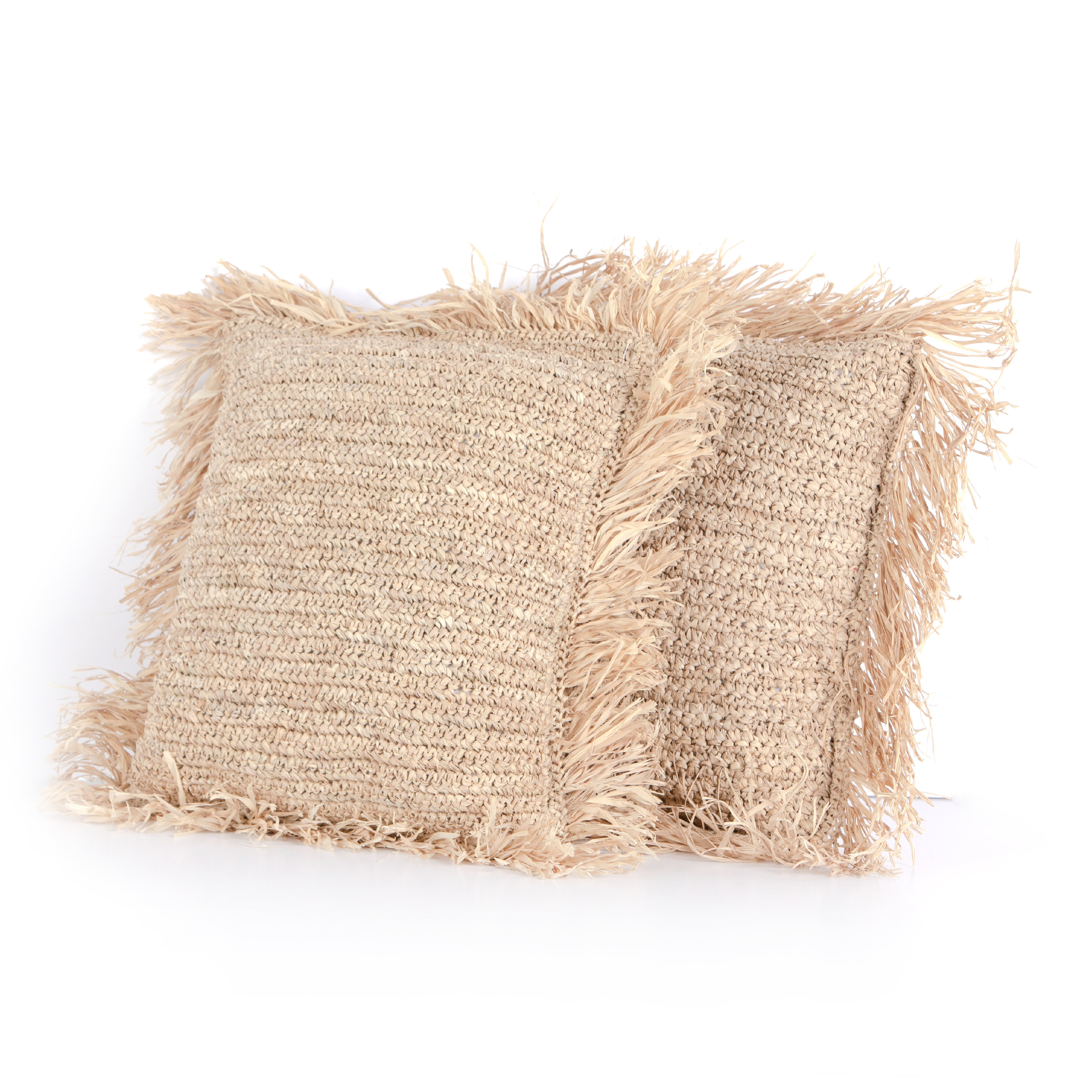 raffia cushion cover
