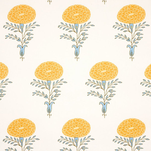 Schumacher Marigold Floral Wallpaper | Wayfair