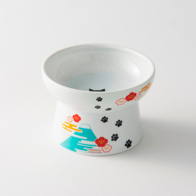 necoichi raised cat water bowl