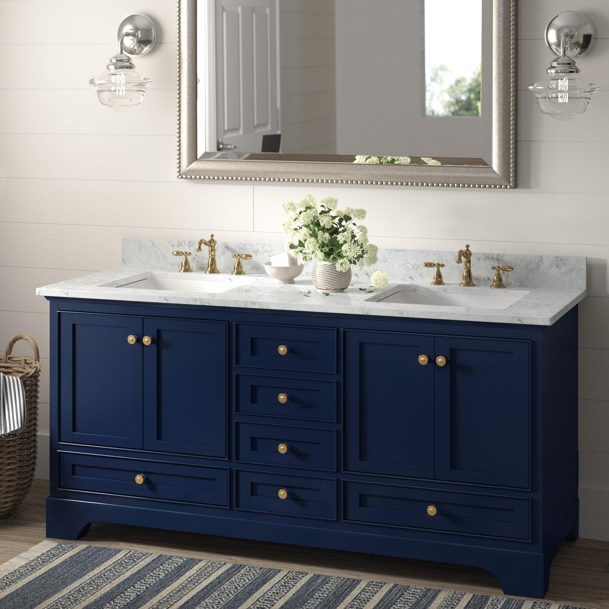 Ellinger 60 Double Bathroom Vanity Set Reviews Birch Lane
