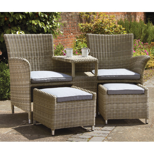 Swindon Rattan Love Seat Sol 72 Outdoor