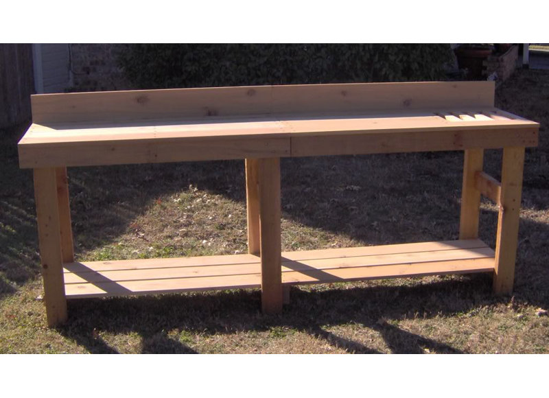 Arlmont Co Noam Cedar Potting Bench Wayfair