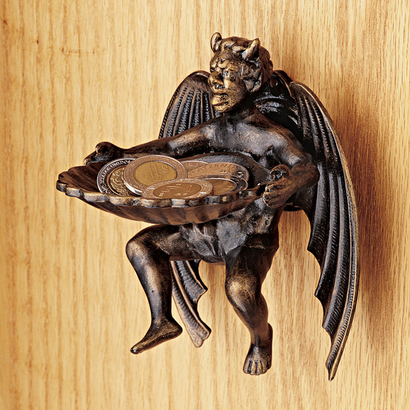 Design Toscano The Devil Is In The Tax Collector Cast Iron