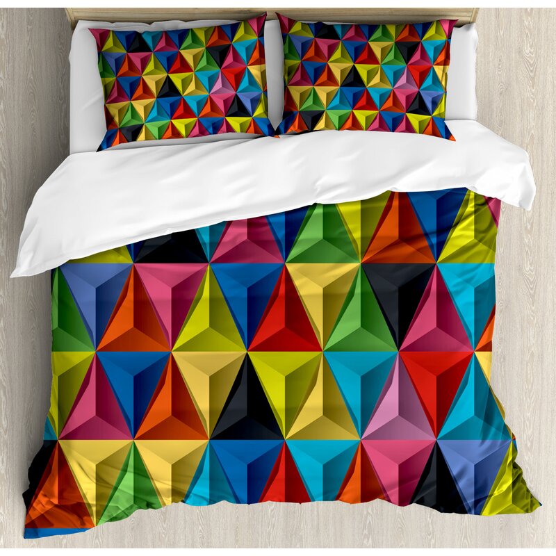 East Urban Home Geometric Duvet Cover Set Wayfair