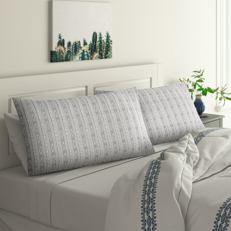 Adeline Single-Sided Woven Pillow Case Mistana Color: Ivory, Size: King