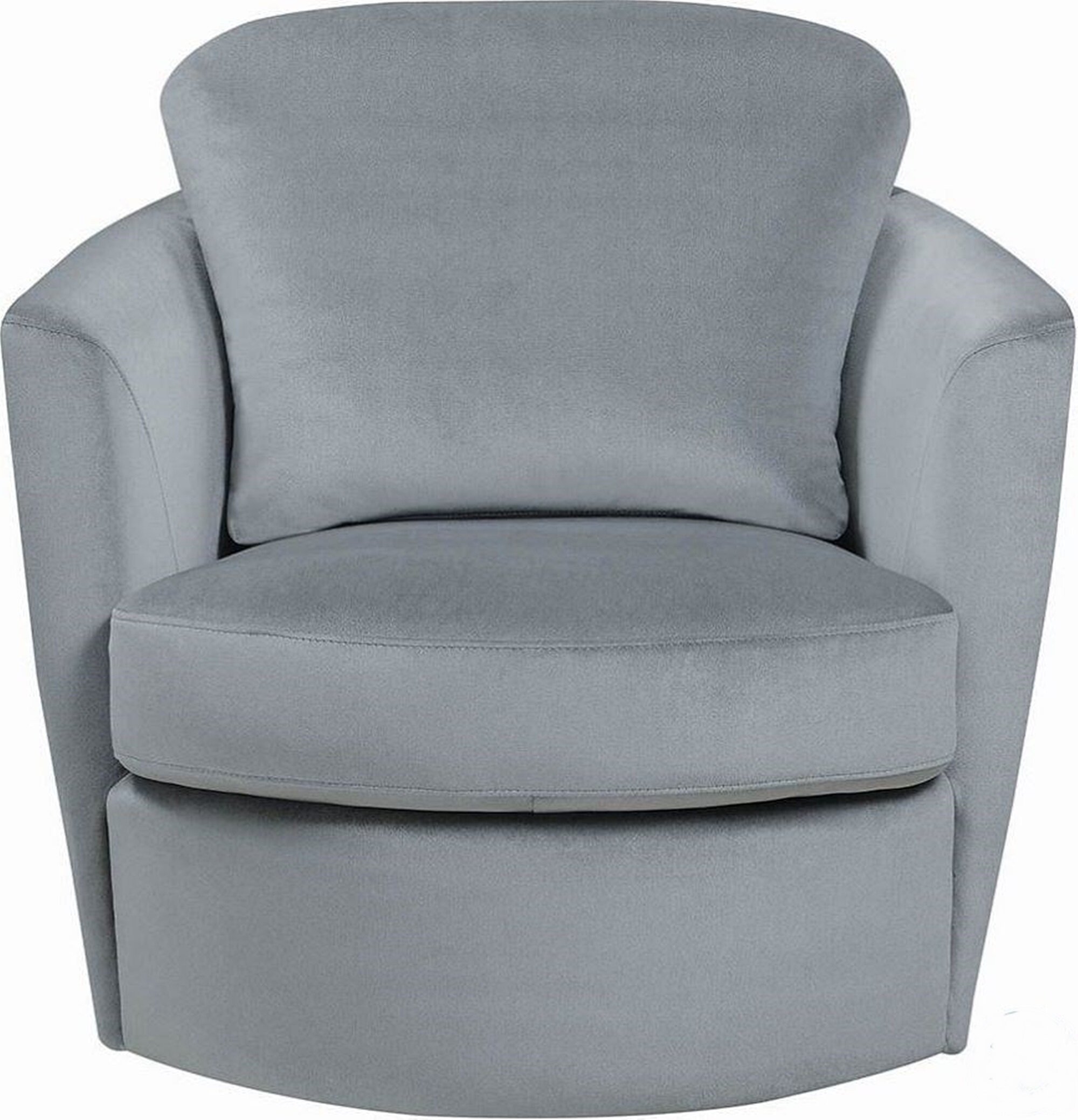 Brayden Studio Vittorio Velvet Upholstered Round Swivel Barrel