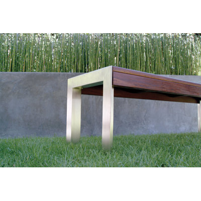 Etra Steel Picnic Bench Modern Outdoor Color Fabric Frost Grey