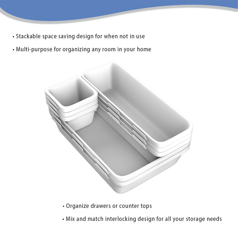 Rebrilliant Jabari 8 Piece Drawer Organizer Set Reviews Wayfair