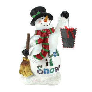 Outdoor Christmas Countdown Wayfair Festive Snowman Holding Broom And Blackboard Christmas Countdown Figure