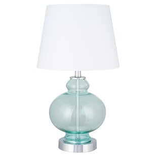aqua blue glass table lamps