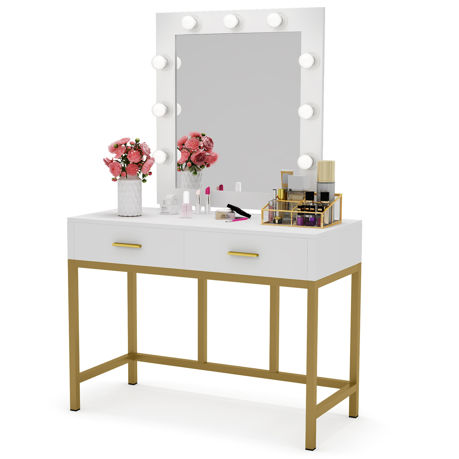 Everly Quinn Latisa Vanity With Mirror Reviews Wayfair