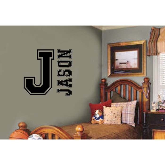 Varsity Letter And Name Sports Wall Decal