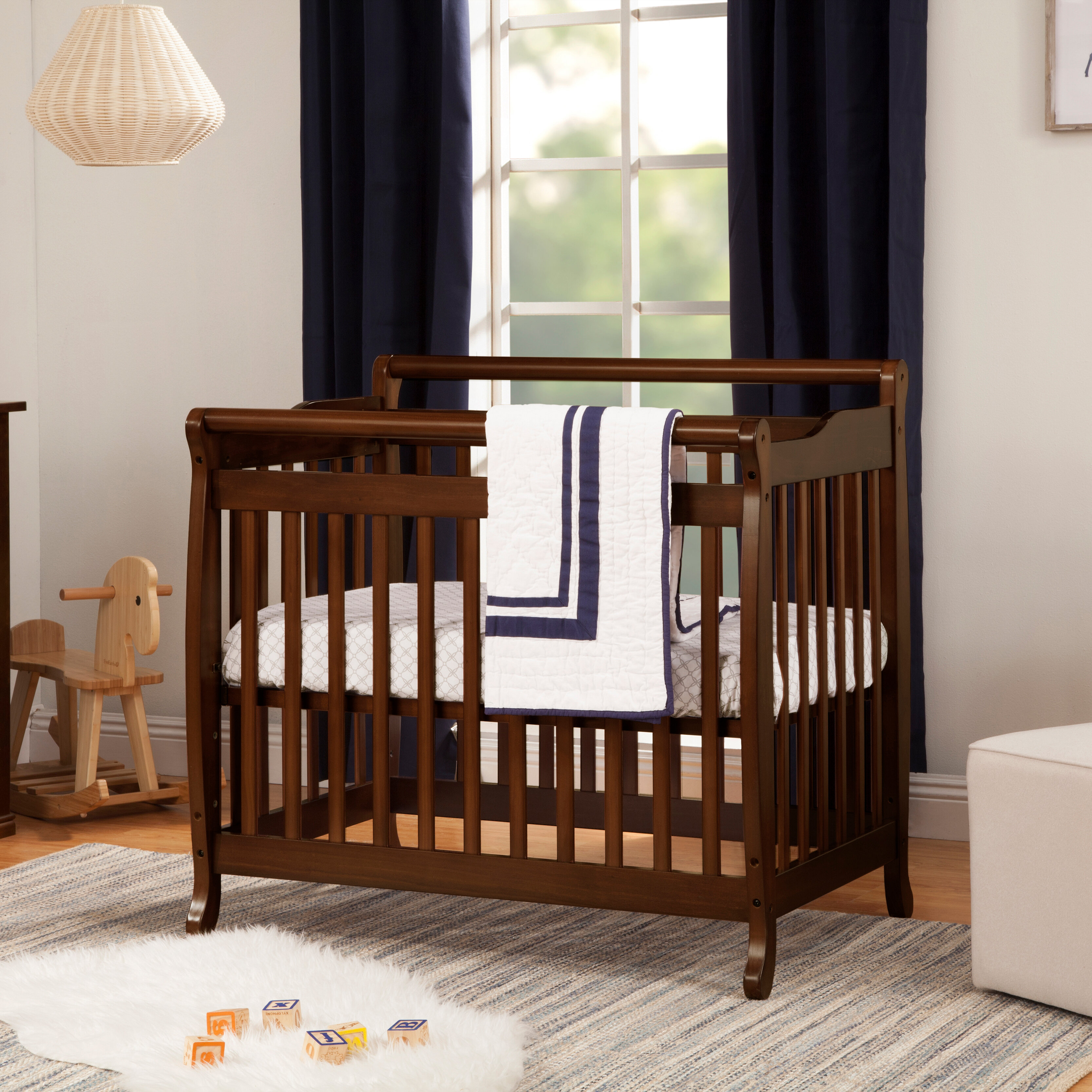 mini crib toddler rail