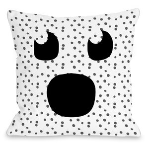 Ghost Face Dots Throw Pillow