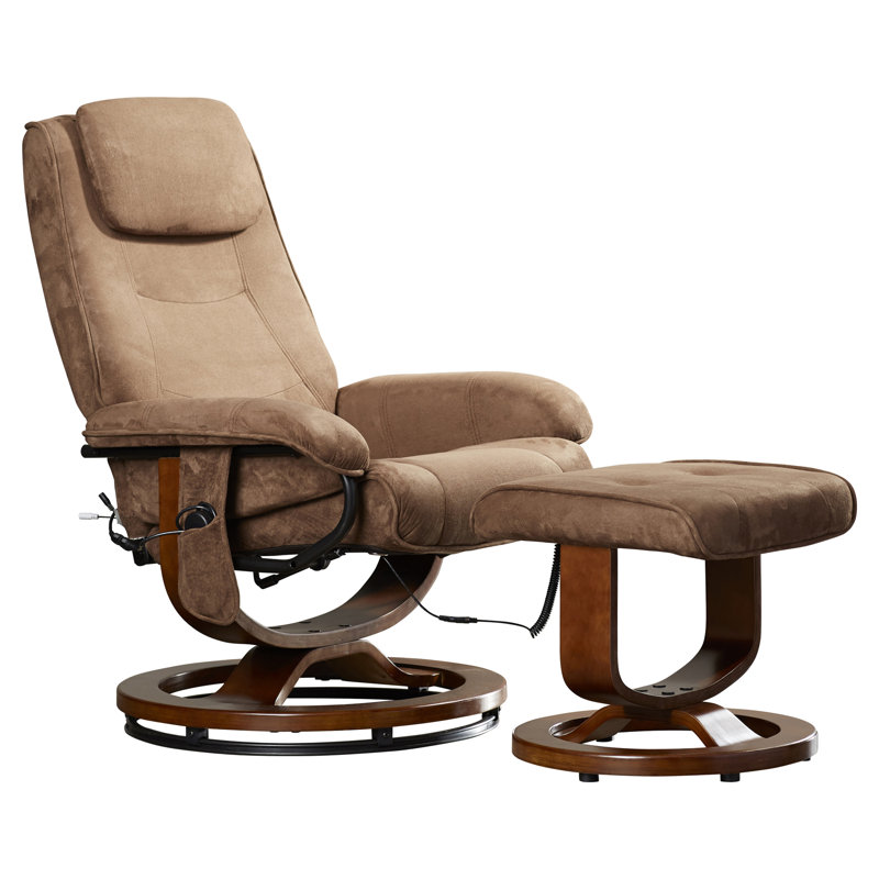 Reclining Heated Massage Chair With Ottoman