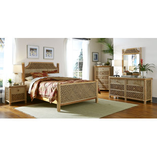 Wicker Rattan Bedroom Sets You Ll Love Wayfair Ca Jovani Panel 5 Piece Bedroom Set