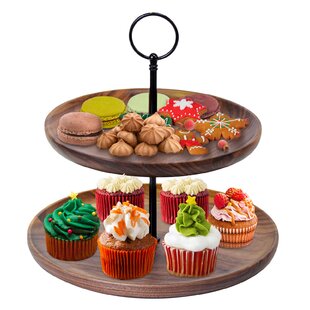 Organizer Rack 3 Tier Acrylic & Silver-tone Countertop Cupcake Display Stand 
