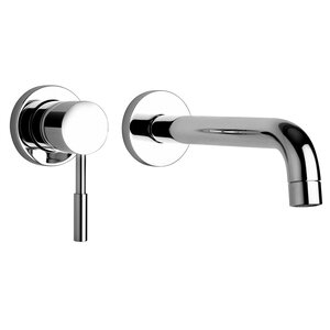 J16 Bath Series Two Hole Wall Mount Bathroom Faucet with Control and Spout