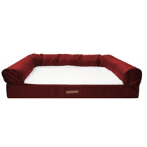 large red dog bed