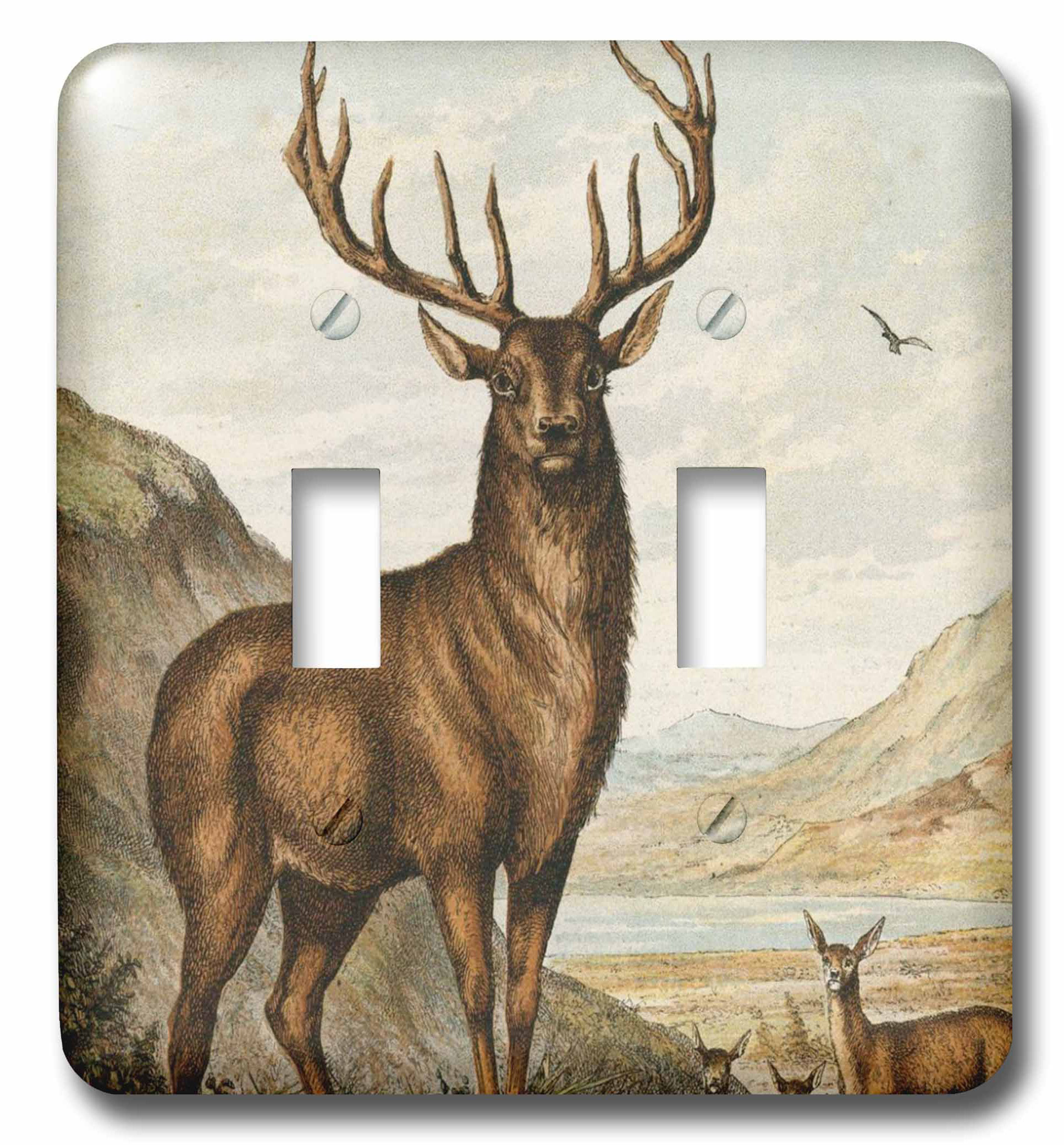 3drose Deer 2 Gang Toggle Light Switch Wall Plate Wayfair