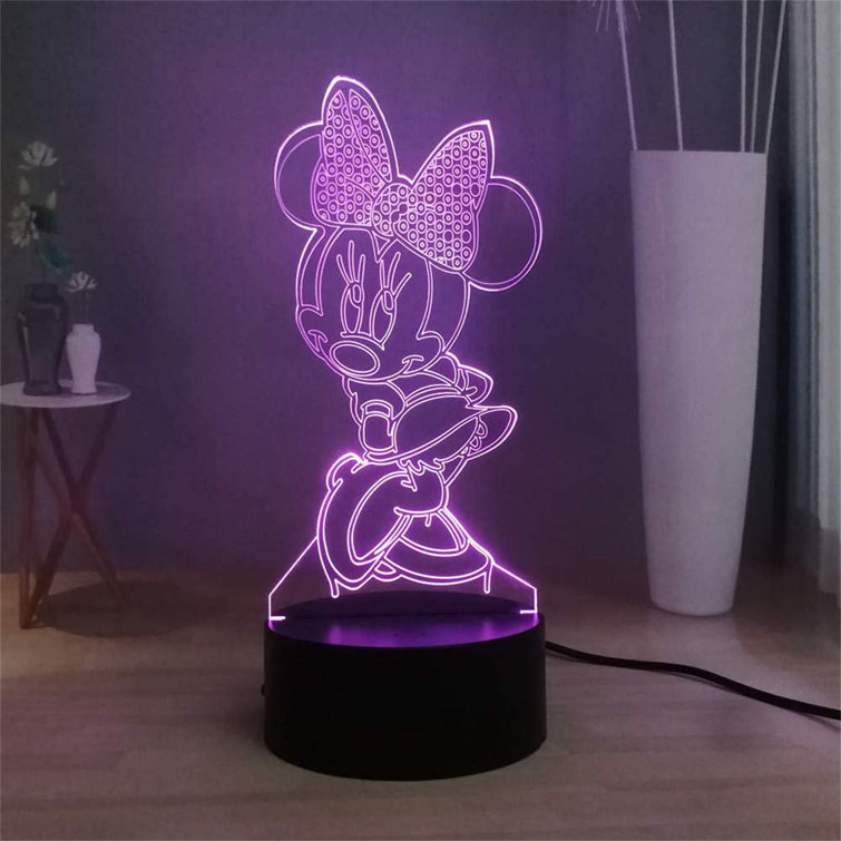 MINNIE MOUSE DESK LAMP TABLE LIGHT LED KIDS BATTERY OPERATED 