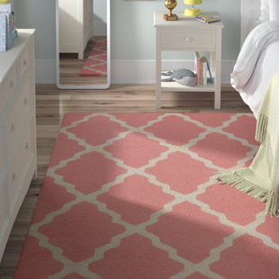 Modern Kids Rugs Allmodern Alma Hand Woven Wool Baby Pink Area Rug