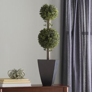 Artificial Double Ball Topiary in Pot