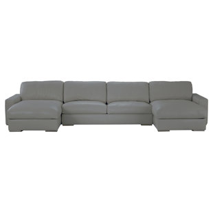 Zulma Leather Sectional by Orren Ellis Cheap