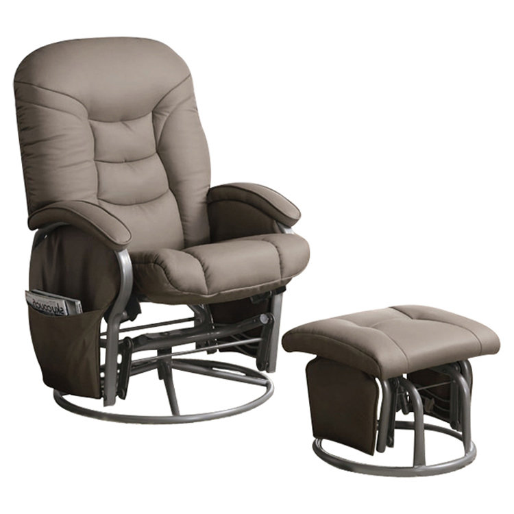 glider recliner with ottoman