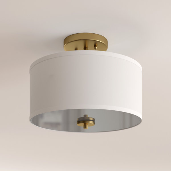New Modern Semi-Flush mount Drum Pendant Lighting Ceiling Fixtures Lamp 
