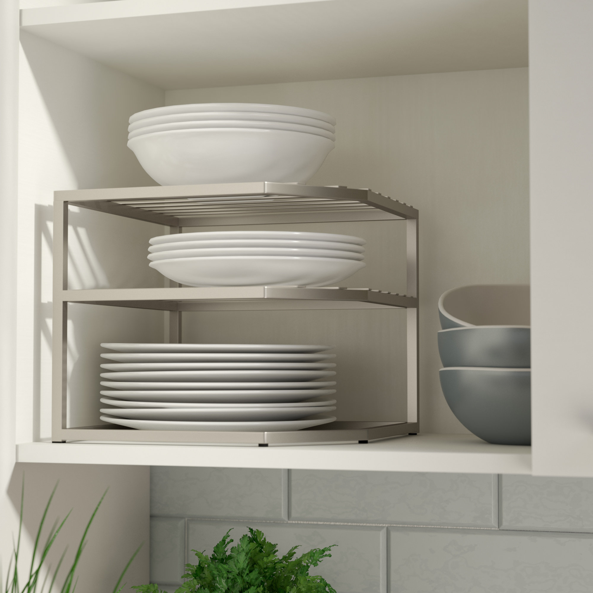 Rebrilliant Prevatte Corner Kitchen Cabinet Organizer Shelving