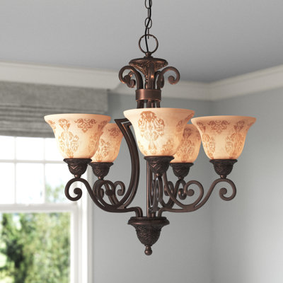 Hopson 5 - Light Shaded Classic / Traditional Chandelier