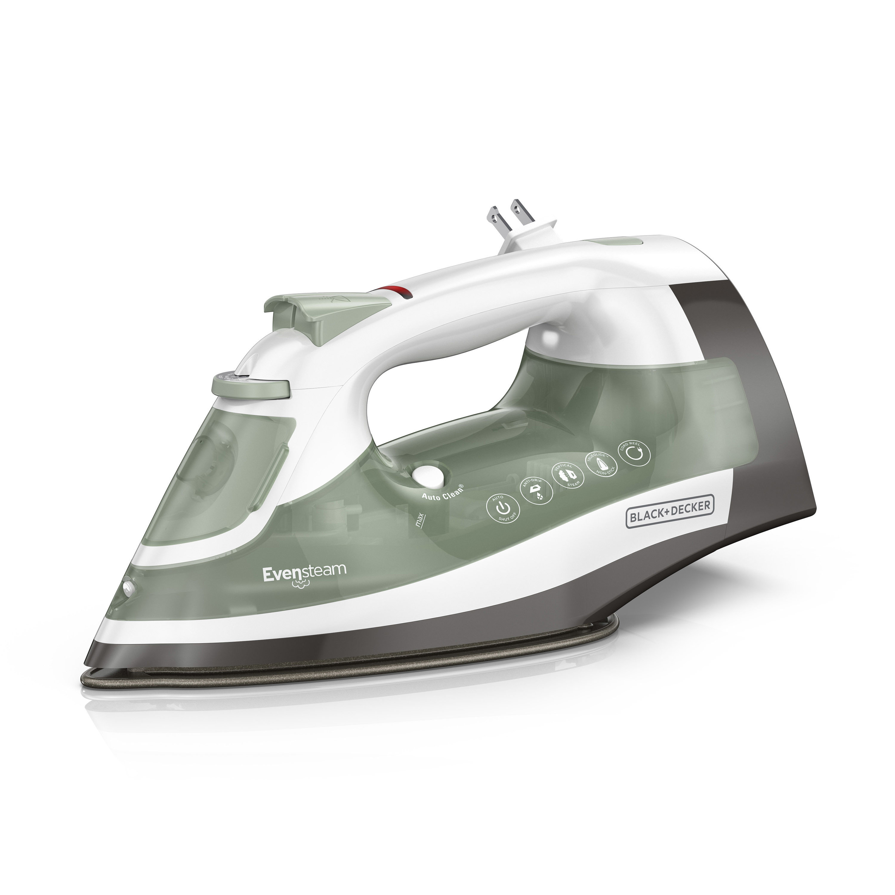 Black Decker One Step Cord Reel Steam 1200w Iron With Burst Of