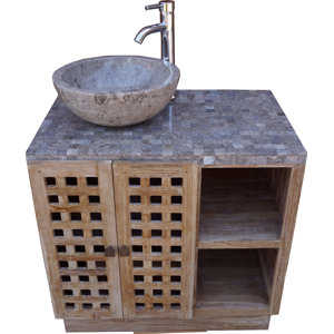 Caracella 80 cm Waschtisch mit Armatur und Schrank