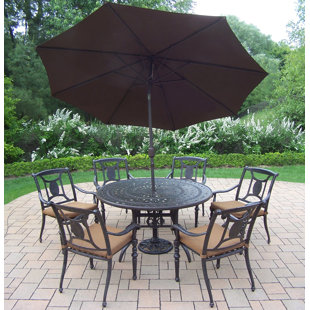 Go to store & view more images Victoria 7 Piece Dining Set with Cushions by Oakland Living