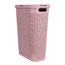 Details about    Laundry Basket Hamper with Sturdy Foam Interior Pink Laundry Organizer Storage 