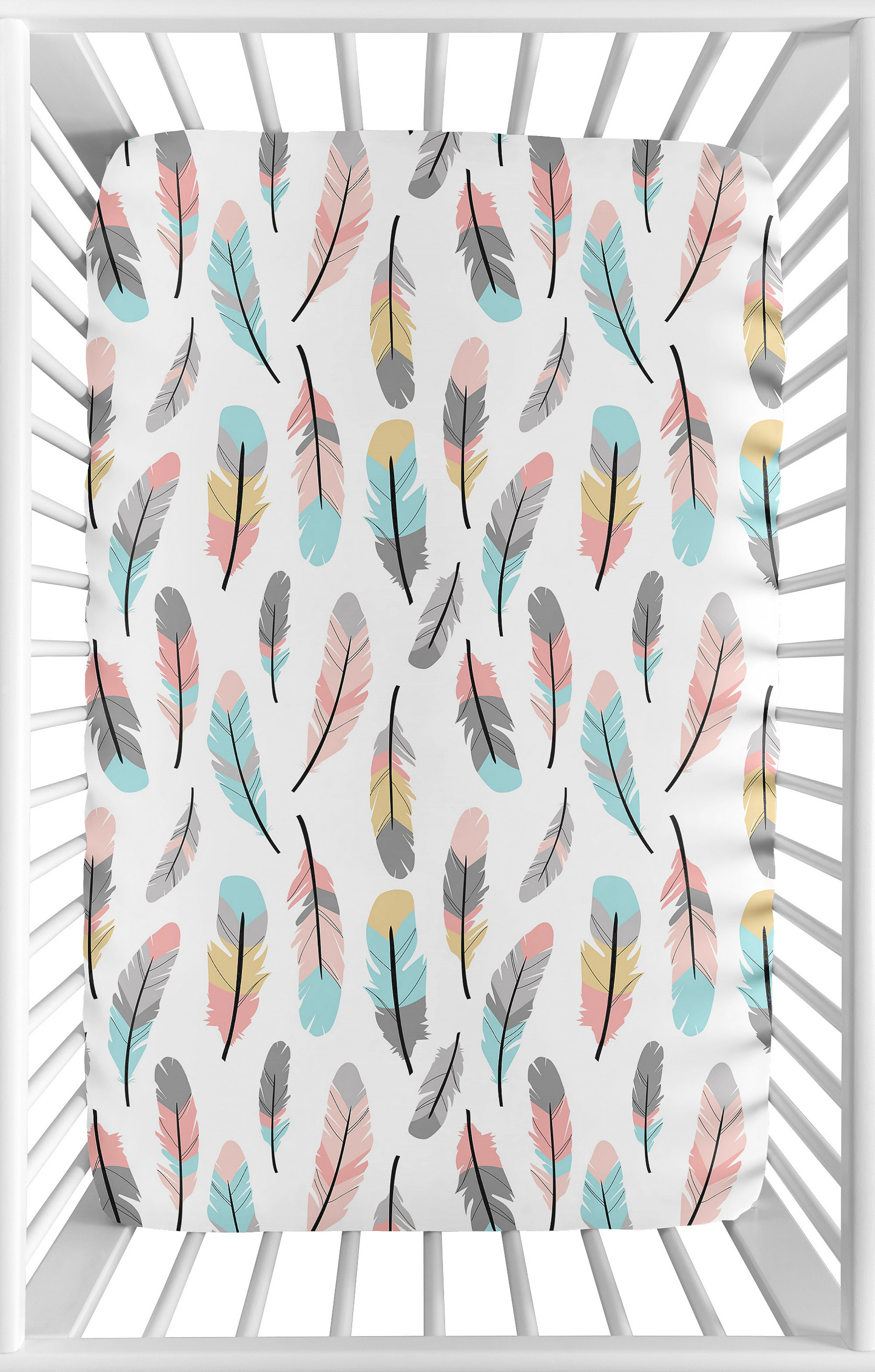 feather crib sheet