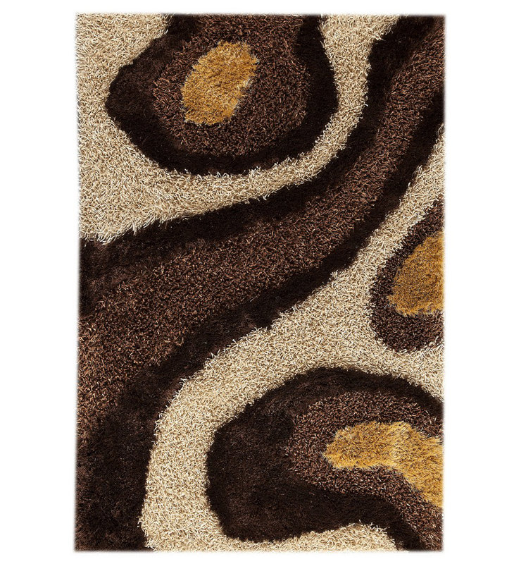 Orren Ellis Tyreece Abstract Handmade Tufted White Brown Area Rug Wayfair