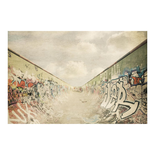 Graffiti Skate Park 2.9m x 432cm Textured Matt Peel & Stick Wall Mural East Urban Home