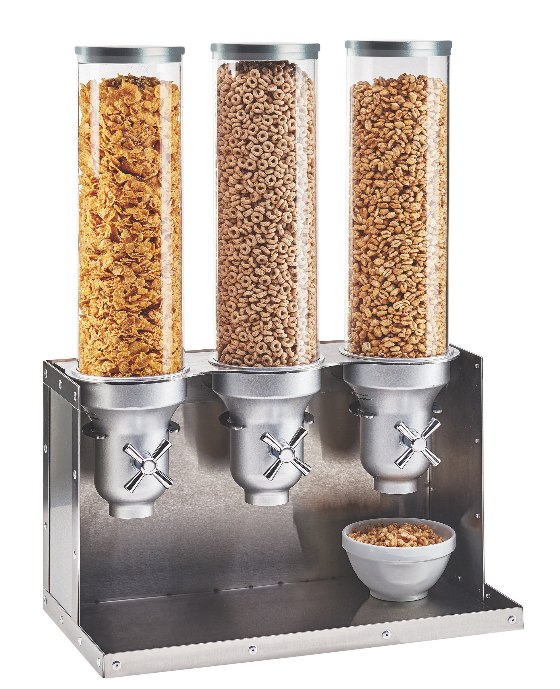 CEREAL DISPENSER WITH DUAL CONTAINER INCLUDING AIRTIGHT CHAMBER CONTROL