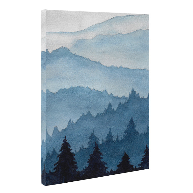 Millwood Pines Shades Of Mountains Wrapped Canvas Painting