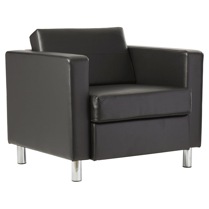 Ebern Designs Desantiago 32 W Faux Leather Club Chair Reviews Wayfair