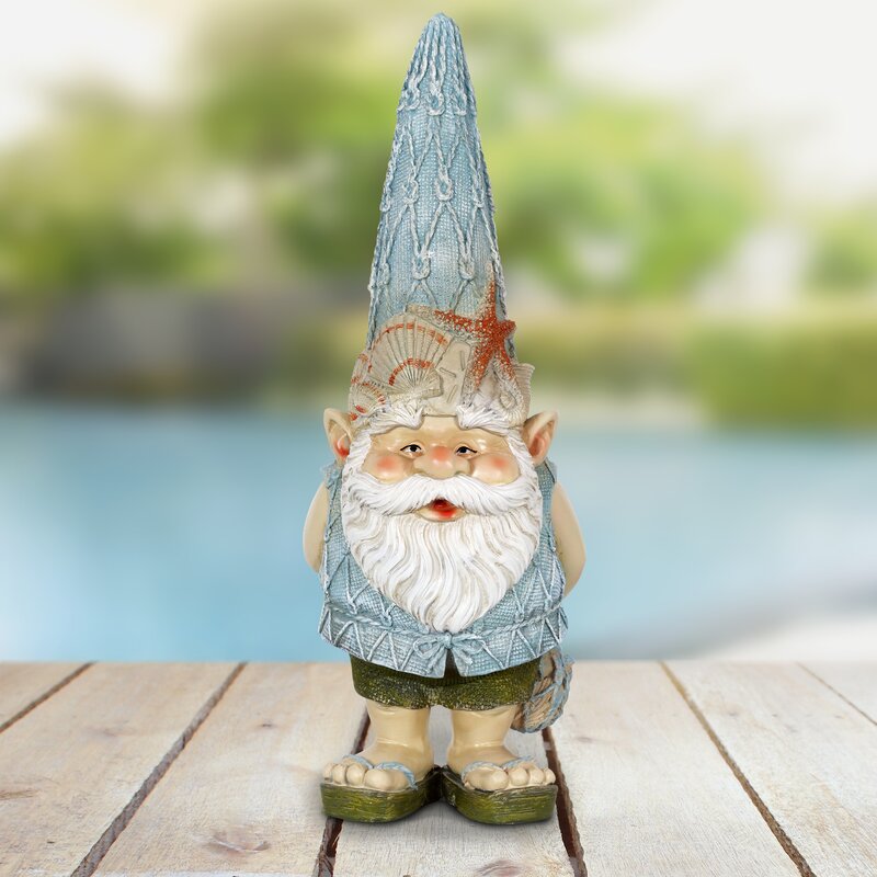 Highland Dunes Beach Bum Gnome Statue & Reviews | Wayfair