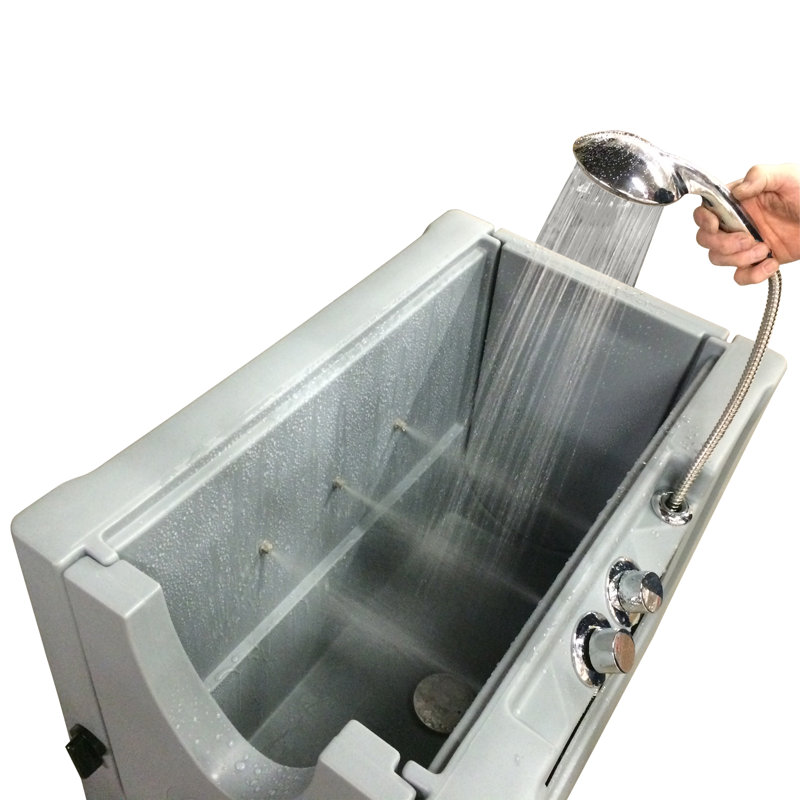 Home Pet Spa 24 7 X 35 X 29 25 Pet Wash Shower Enclosure With Splash Guard And Removable Shelf Wayfair