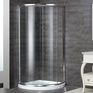 Neo-Angle Door Round Shower Enclosure with Shower Base