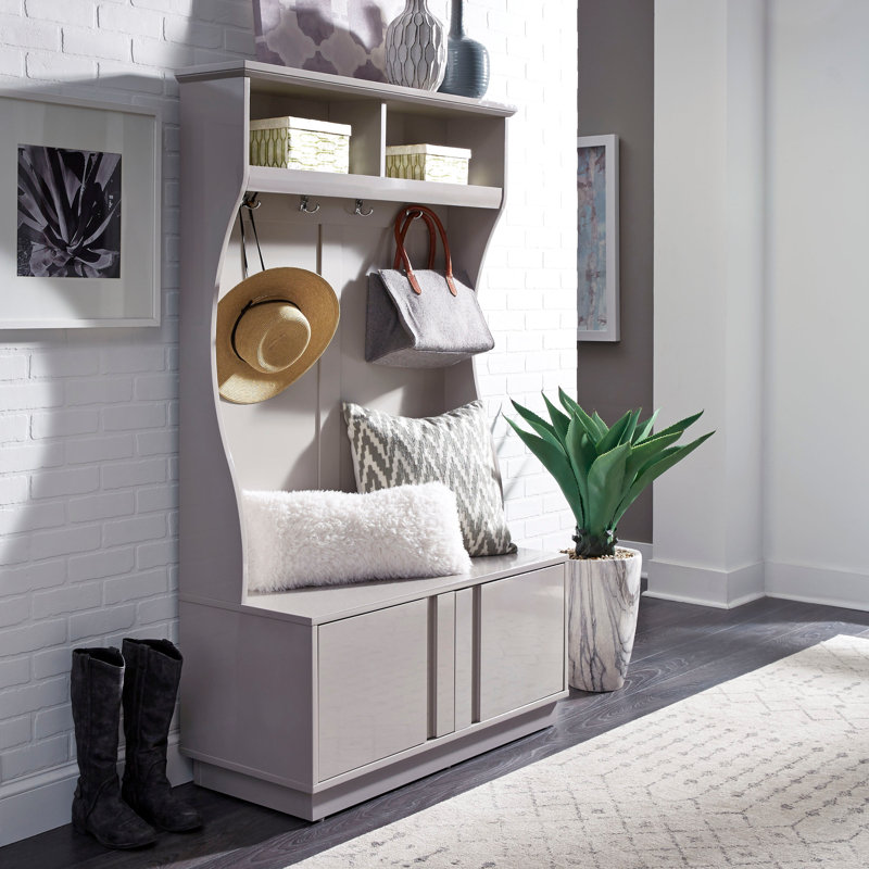 Latitude Run Emblyn Hall Tree With Bench And Shoe Storage Wayfair