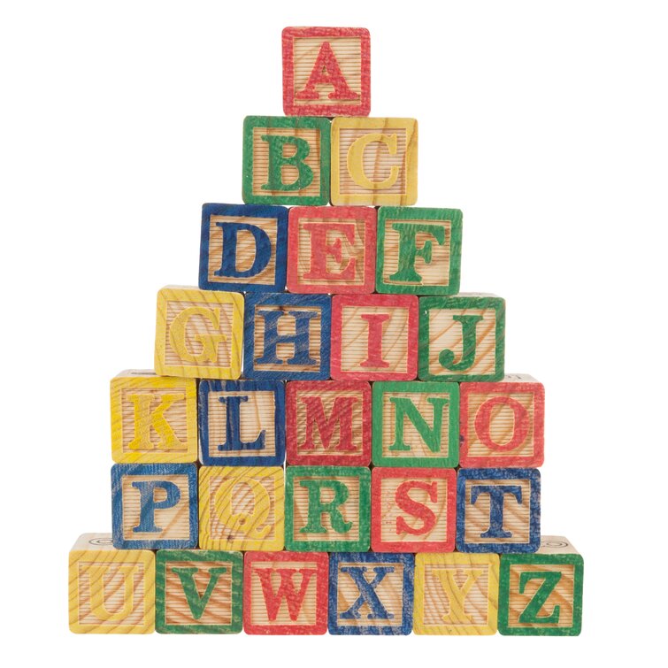 wooden toy blocks alphabet